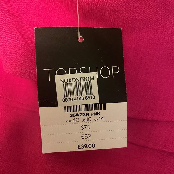 TOPSHOP ruffle mini hot pink dress - Picture 2 of 2